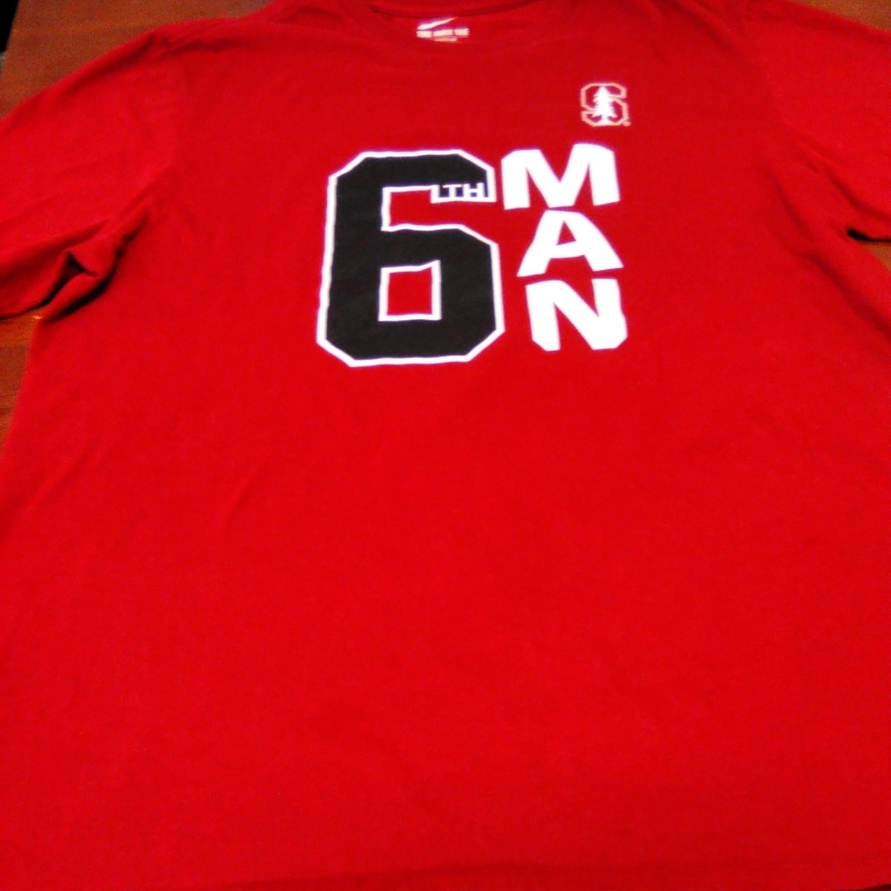 Nike x Stanford Maroon colored 6th Man tee